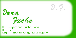 dora fuchs business card