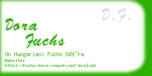 dora fuchs business card